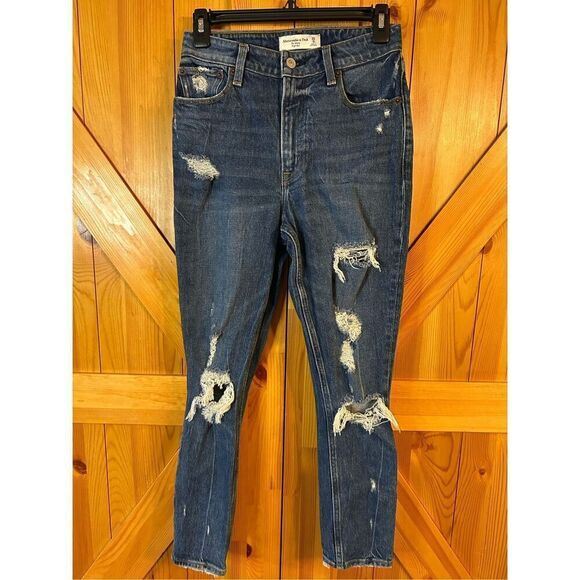 Abercrombie & Fitch Denim - Abercrombie & Fitch High Rise Skinny Jeans Womens 0 / 25 S Medium Wash (4976)